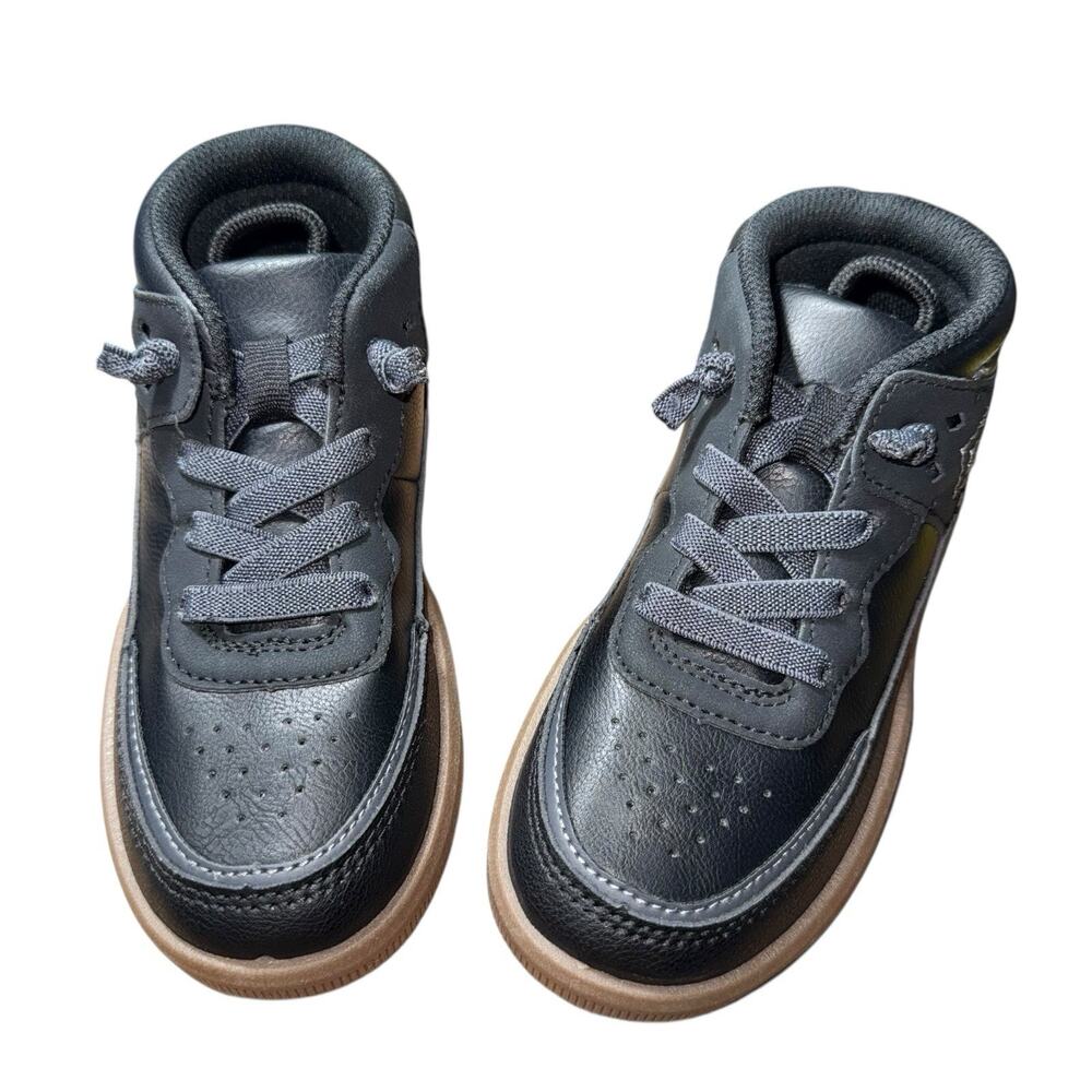 OshKosh B'gosh Pheonix Black Toddler Boys Lace-Up Hightop Sneakers SZ/12T